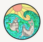 Happy Harbor Seals Sticker 3"