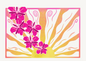 Alaska's Sunfire and Fireweed Sticker 5" Clear Background